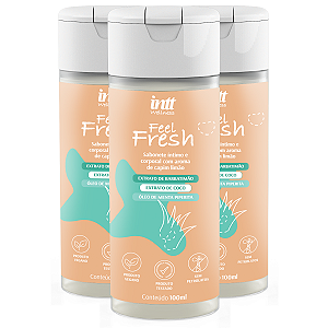 Feel Fresh Sabonete Líquido Íntimo e Corporal Intt Capim Limão 100ml - Kit 3 und
