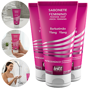 Sabonete Líquido Feminino Ylang Ylang Intt Barbatimão 150g - Kit 3 und
