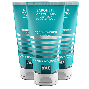 Sabonete Líquido Afrodisíaco Masculino intt 150ml - Kit 3 und