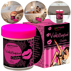 Vela Beijável La Pimienta Óleo de Massagem 45g Aroma Chiclete