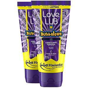 Love Lub Bubbalove Lubrificante Corporal Uva La Pimienta 60g - Kit 2 und