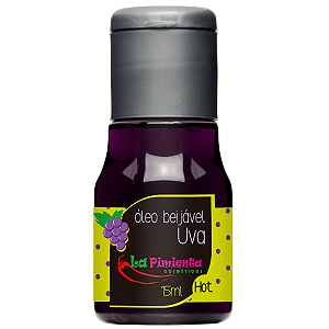 Óleo de Massagem Sensual Beijável Uva Hot La Pimienta 15ml