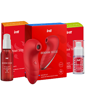 Kit Deborah Secco - Gel Deslizante 120g Com Gel Clitoriano 17g Frutas Vermelhas E Sugador de Clitóris Kiss My Clit  Intt