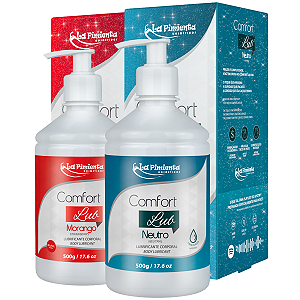 Kit Comfort Lub - Lubrificantes Beijáveis Neutro + Morango La Pimienta 500g