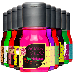 Kit Óleos de Massagem Sensual Sabores Beijáveis Hot e Ice La Pimienta 15ml - Kit 10 und