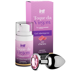 Kit Sempre Virgem - Gel Adstringente Toque da Virgem Chiclete 17ml + Plug P