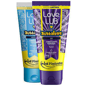 Kit Love Lub Lubrificante Bubbalove Uva + Bubbalove Menta Ice La Pimienta 60g