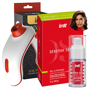 Kit Amantis - Gel Clitoriano 17g Deborah Secco + Sugador de Clitóris Sob Pressão Intt