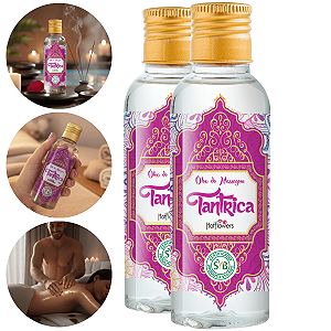 Óleo de Massagem Tântrica Hot Flowers 120ml - Kit 2 und