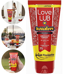 Lubrificante Love Lub Bubbalove La Pimienta 60g Sabor Morango
