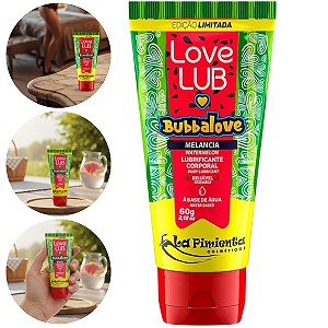 Lubrificante Love Lub Bubbalove La Pimienta 60g Sabor Melancia