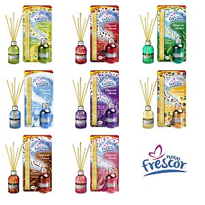 Difusor de Aromas Aromatizante de Ambientes Novo Frescor 100ml Diversas Fragrâncias