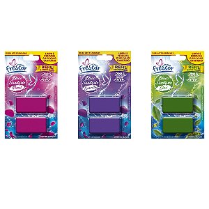 Refil Para Cestinho Bloco Sanitário Novo Frescor c/ 2 unidades Diversas Fragrâncias