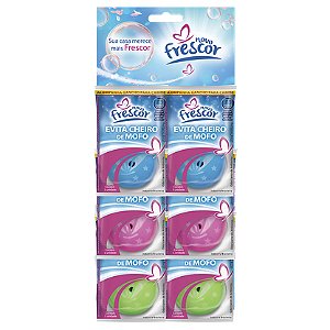 Evita Cheiro de Mofo Com 6 unidades de 20g Fragrâncias Variadas Novo Frescor