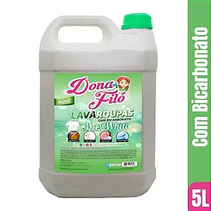 Lava Roupas com Bicarbonato Max White 5L Dona Filo