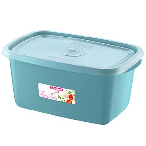 Pote Vasilha Plástica Retangular Multiuso Linha Fácil Com Tampa 580 ml - SANREMO
