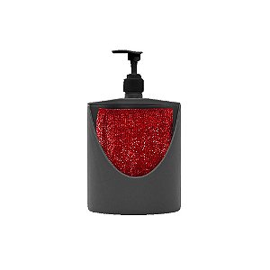 Dispenser Detergente/Sabão Líquido de 500ml e Porta Esponja/Bucha