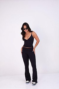 CALÇA FLARE EM POLIAMIDA