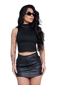 CROPPED BASIC GOLA ALTA POLIAMIDA