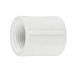 Luva PVC Branco com Rosca 3/4"