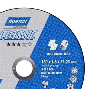 Disco de Desbaste BDA 600 Classic 3T  7" X 1/4" X 7/8" Norton
