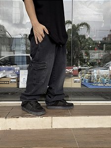 Calça cargo jeans