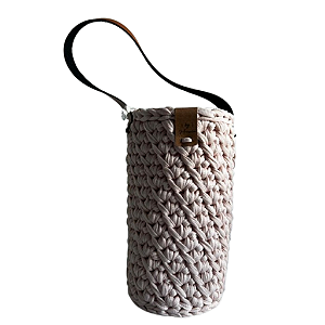 Porta Vinho Wine Bag Artesanal Nude Rosé