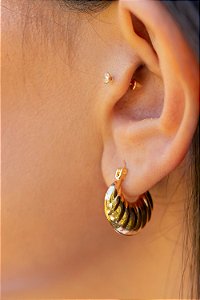 Argola Concha - Dourada