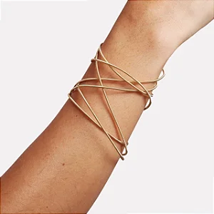 Pulseira corda de violão - Dourada