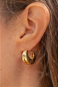 Argola dupla - Dourada