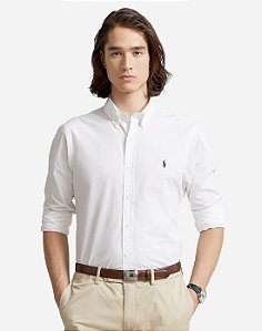 Camisa Oxford Ralph Lauren Masculina Branca