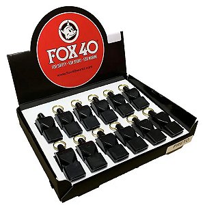 Apito Fox 40 Pearl Oficial Caixa C/ 12 Unidades