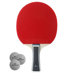 Kit Tênis de Mesa Boli 1 Raq 1 Estrela bolsa e 3 bolas