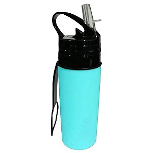 Garrafa Silicone Gold SportsTracker Retrátil Dobrável 400ml