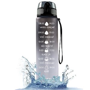 Garrafa Squeeze Plástica Gold Sports All Day Siliconada Com Filtro -1Litro - BPA-FREE
