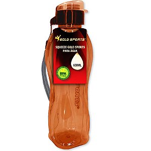 Garrafa Squeeze Gold Sports Resistence Translucid Special - BPA - FREE 630ml