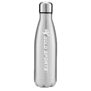 Garrafa Térmica Gold Sports Prata em Inox 500ml