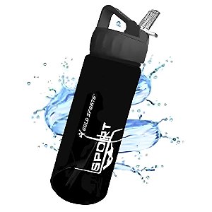 Garrafa Squeeze Plástica Gold Sports All Sport Com Canudo e Bico Retrátil - 700 ml BPA-FREE
