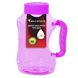 Garrafa Squeeze Gold Sports Galão Resistente - BPA FREE 1,5 litros