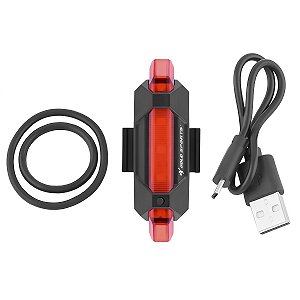 Lanterna traseira de BiKe Gold Sports Led Clear Vision 4 Modos de Funções Cabo usb Recarregável