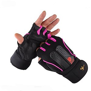 Luva Fitness Gold Sports Alien Meios dedos Anti Slip e Respirável Anti e Slip
