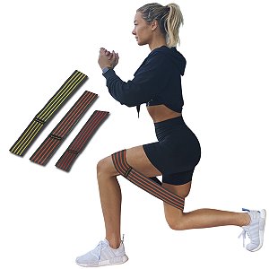 Kit Hip Mini Band Gold Sports Com 3 faixas - forte médo fraco Anti Derrapante