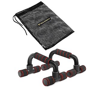 Kit  Apoio Para Flexão Gold Sports Pro II em Pvc  e PP - 2 Unds Mais Uma Mesh Bag