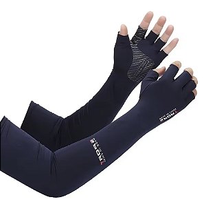 Manguito Térmico Compressão Gold Sports Dedos Dry Proteção UV+50  2 pçs