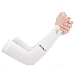 Manguito Longo Térmico e Compressão Gold Sports X Tiger Dry III Proteção Solar Uv+50 - 2 pçs