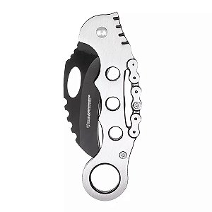 Canivete Dobrável Gold Sports Aço Inox Sobrevivência Camping Pesca Caça Corrente
