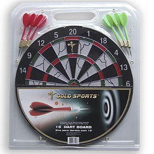 Jogo Dardo Gold Sports 15"  c/6 setas 08g