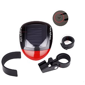 Lanterna traseira de Bike Gold Sports Led Vison a Energia Solar