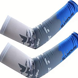 Manguito Longo Térmico e Compressão Gold Sports Ice III-Dry Proteção Solar Uv+50 - 2 pçs