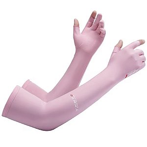 Manguito Térmico Compressão Gold Sports Dedos Dry Proteção UV+50 2 pçs